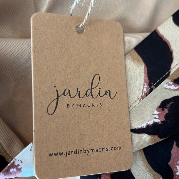 Jardin by Macris Women’s Tan And black Leopard Print Midi Skirt Size Medium NEW - Picture 6 of 8